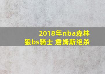 2018年nba森林狼bs骑士 詹姆斯绝杀